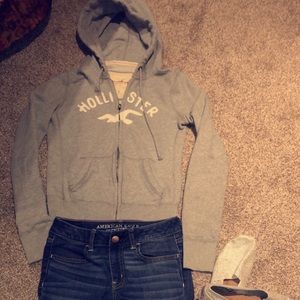 Hollister zip up hoodie